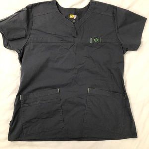 Charcoal Gray Wonder Wink Scrub Set